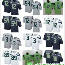 Мужчины Сиэтл шаким Гриффин Рассел Вилсон Бобби Вагнер Даг Болдуин игра Цвет пик футбольные майки