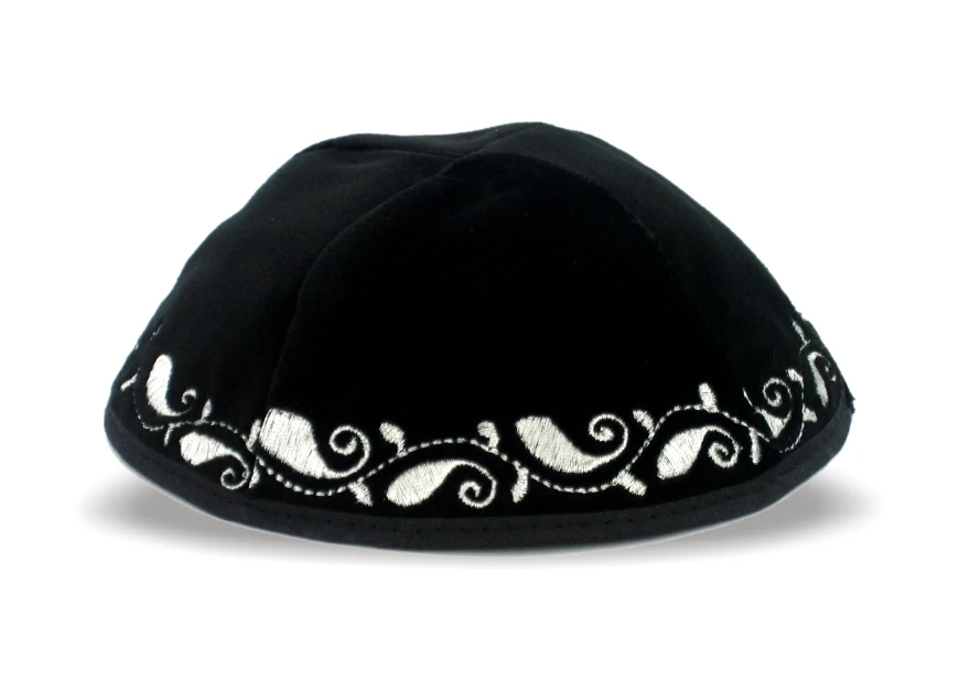 20 см бархатная вышитая еврейская жидкость KIPPAH KIPPOT|velvet tape|velvet jumpervelvet extensions |