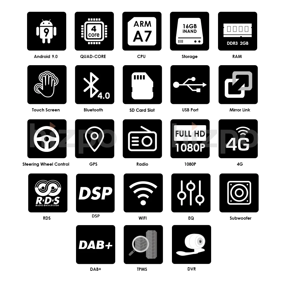 Sale android9.0 8 inch in dash Head Unit double din Car DVD Player GPS Navigation stereo Radio CANbus for Mazda 3 2010 2011 2012 2013 3