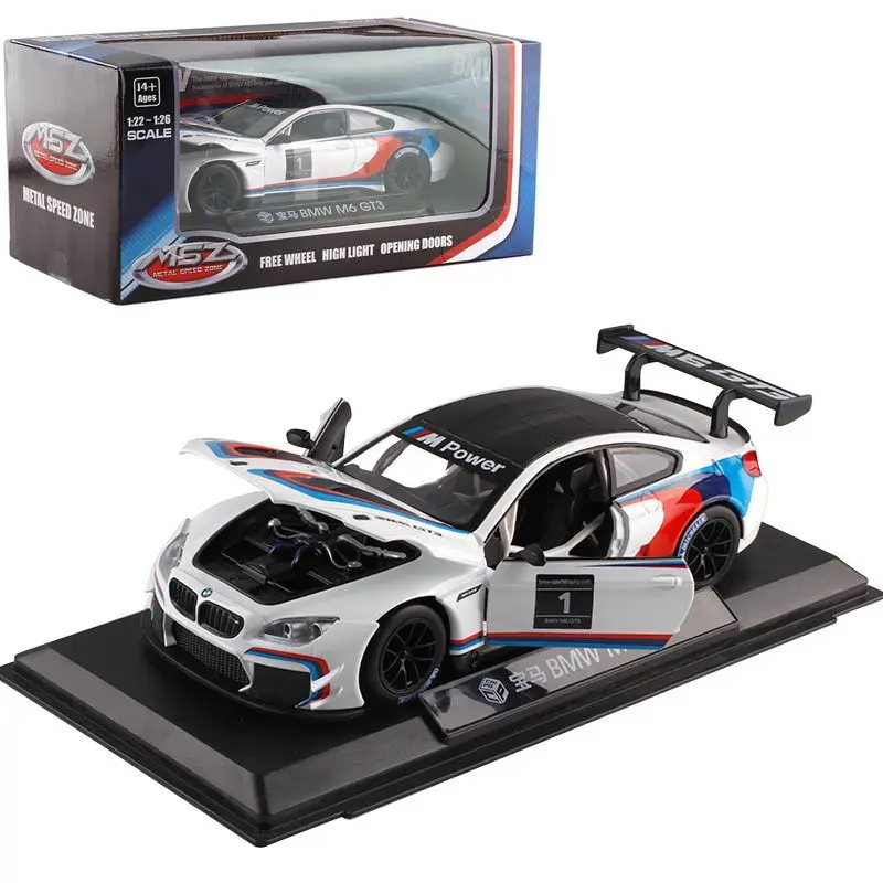1:24 высококлассная модель автомобиля из сплава для M6 GT3 спортивного гоночного