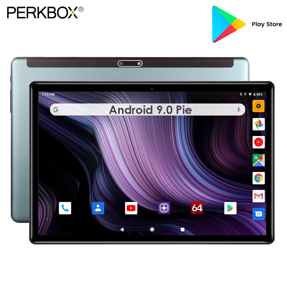 Планшет Perkbox Unlock 10-дюймовый четырёхъядерный 32 гб пзу 1280x800 IPS Android 9 0 Pie | Компьютеры