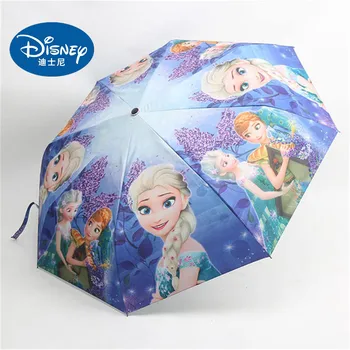

Disney Cartoon Frozen Elsa Umbrella Mickey Minnie Mouse TriFold Umbrella Student Boy Girl Adult Sunscreen Kids Umbrella Gift