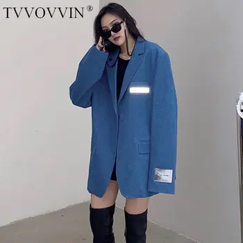 

Pocket Blazer Women Patchwork 2020 Autumn Casual Fashion New Style Temperament All match Full Sleeve Women Clothes ZP2457