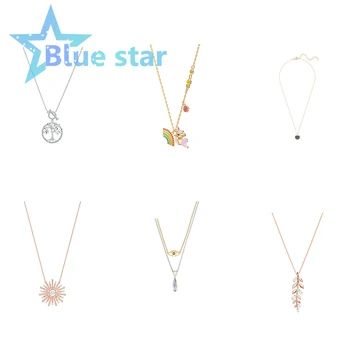 

Swarovskis original 1：1 exquisite OUT OF THIS WORLD UNICORN Gipsy Demon Eye Double Chain Crystal necklace gift party occasion