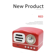  Retro Bluetooth Speaker Radio Portable Mini Creative Gift Wood Grain Subwoofer Plug In Card Mobile Phone Mini Audio 