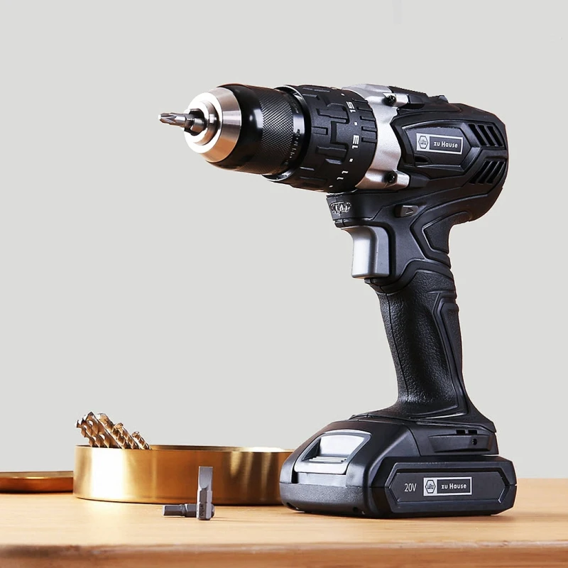  Wiha zu Hause 3 In 1 Cordless Impact Electric Drill Driver 18+1 40NM Li-ion Battery Electric Screw 