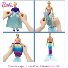 Kapper Installatie Factureerbaar Barbie Dreamtopia 2-in-1 Ken Doll Blonde With Prince To Merman Fashion  Transformation 2 Looks Accessories For Kids Gift Gtf93 - Dolls - AliExpress