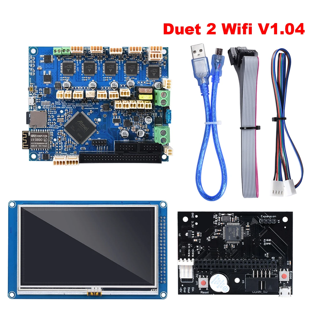 Плата управления Duet 2 Wifi V1.04 клонированная 32 битная плата DuetWifi с панелью 4 3 &quot5&quot 7