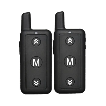 

2PCS Mini Walkie Talkie 16CH UHF 2-Way Radio Transceiver with Earpiece Headset Earmuff Rechargeable for Restaurant and Kids