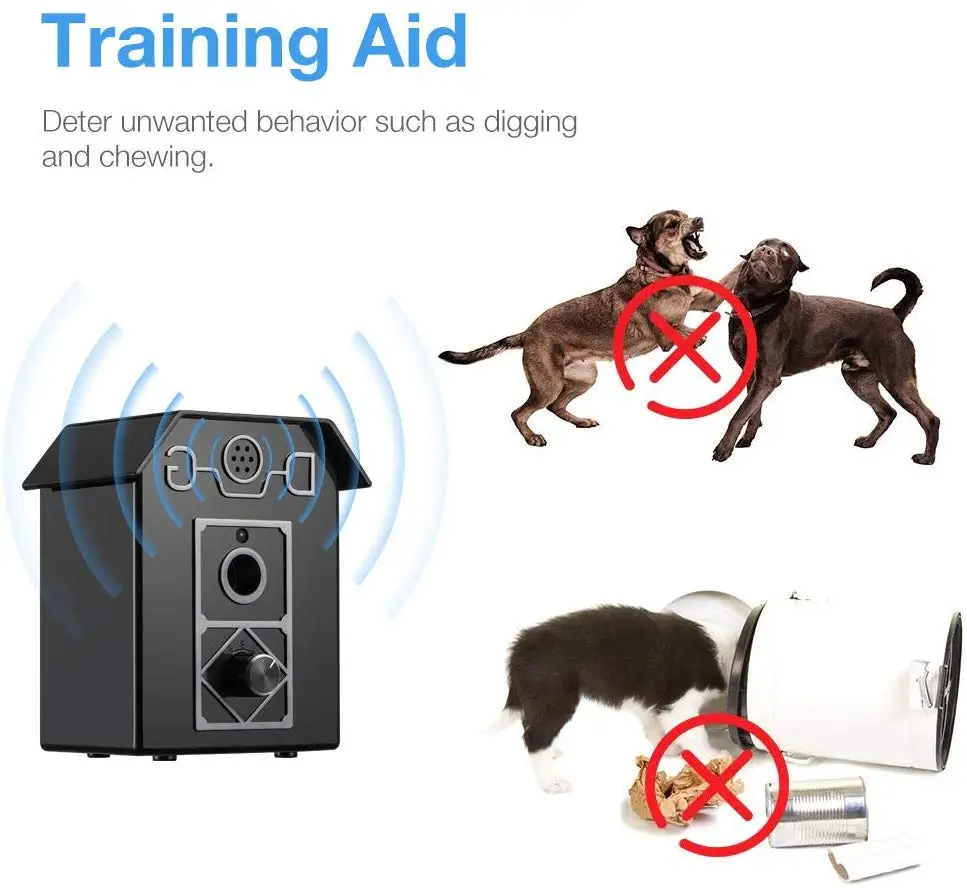 Dog Bark Deterrent Dog Repeller Dog Bark Control 50 FT Range Stop Barking Device Ultrasonic Anti-Bark Device Safe For All Dogs Indoor & Outdoor Use Dog Trai