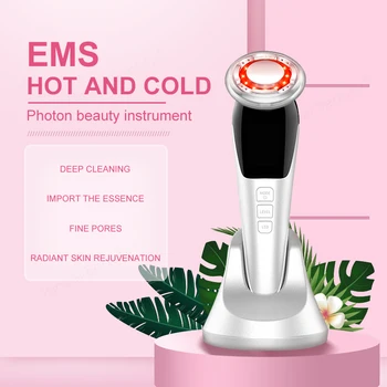 

EMS Facial Massager Hot Cool Ultrasonic Face Lifting Device Micro Current Beauty Face Massager Sonic Vibration Wrinkle Remover