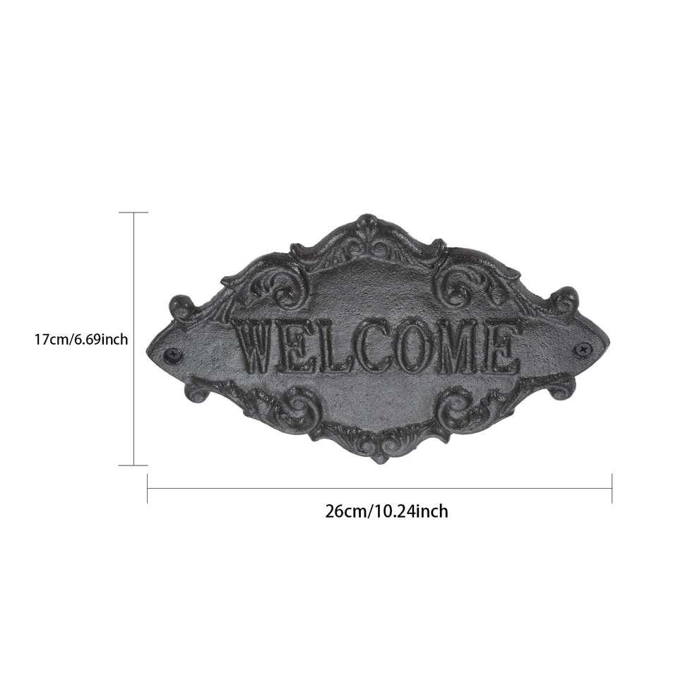 RESERVADO Sólido Hierro Fundido Vintage Placa Rústica