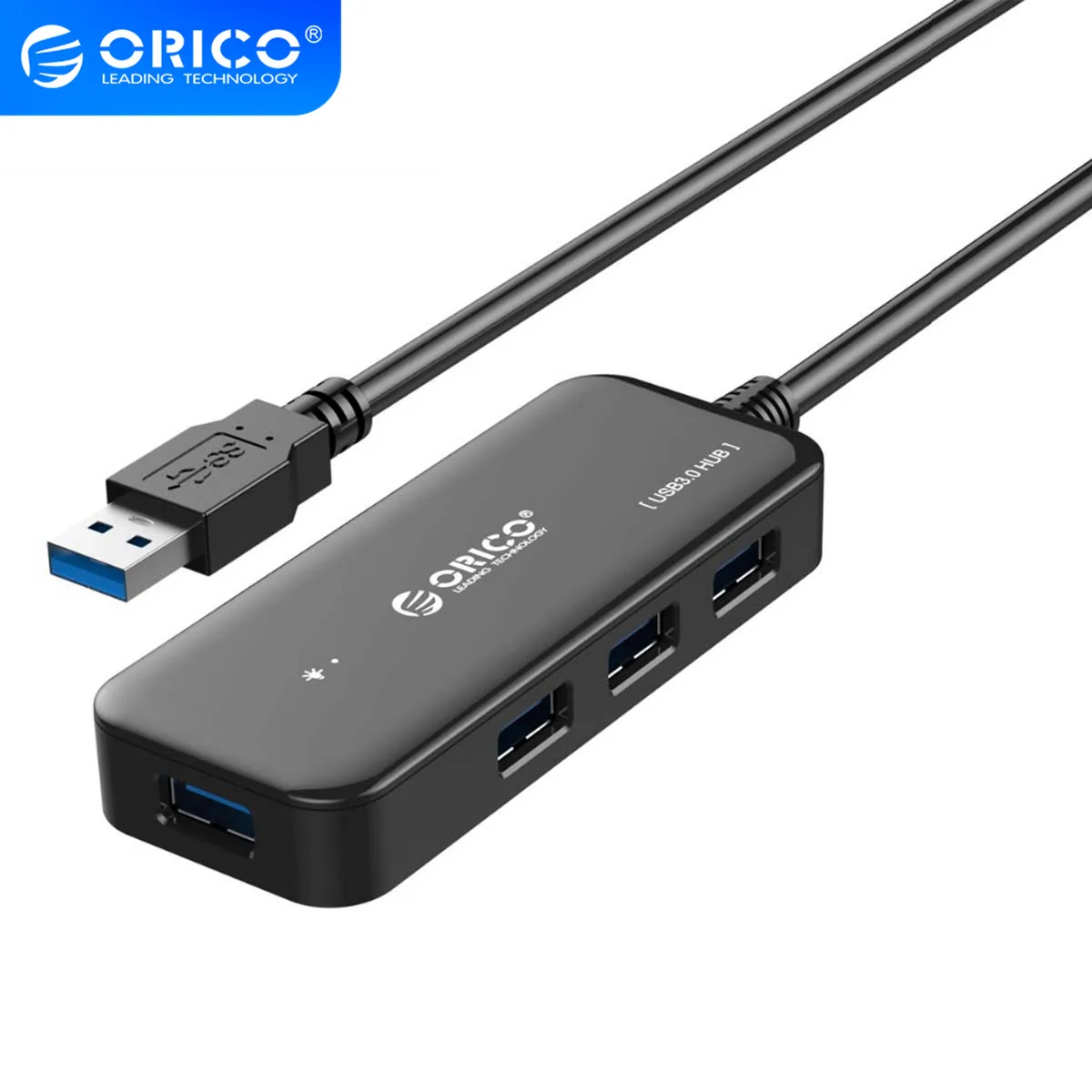 Концентратор ORICO с 4 портами USB 3 0 и поддержкой OTG длина кабеля 15 см|USB-хабы| |