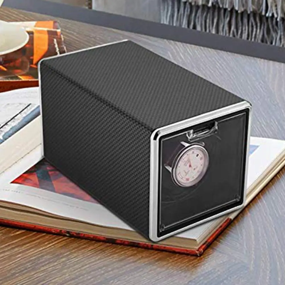 

BLUELANS Mute Electric Rotate Automatic Winding Single Watch Box UK/US PLUG Watch Jewelry Box Lovers' Gift Storage Case