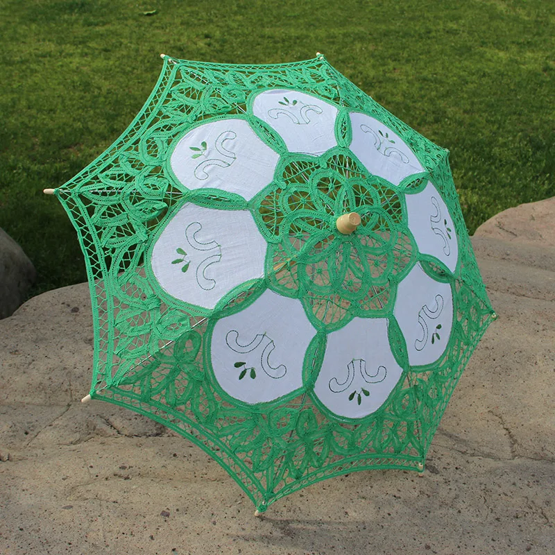 Tea Party Forest Wedding Decoration Small Lace Umbrella Baby Shower Photo Prop Children Lace Umbrella Parasols Kids' Size