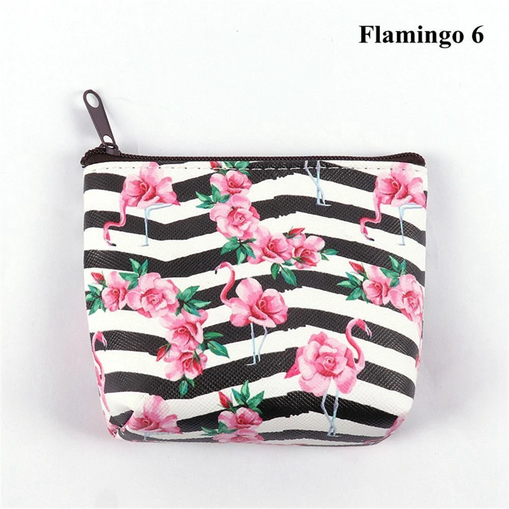 Flamingo 6 "Фламинго" Единорог портмоне девушка клатч с застежкой-молнией и монета для ключей на сумку, наушник для мобильного телефона чехол-бумажник мода мини-сумка с застежкой-подарки для детей - Цвет: Flamingo 6