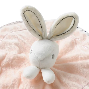 

White Velvet Rabbit Soothing Doll Super Soft Baby Solid Color Soothing Towel Can Be Accessed Baby Blankets For Baby Use