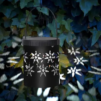 

Flower Hollow Solar LED Lamp Portable Light Iron Landscape Courtyard Decor