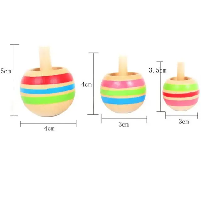3pcs Wood Flip Over Top Tippie Top Spinning Top Magic Toy Kids Toys Boys Favor Gift 6