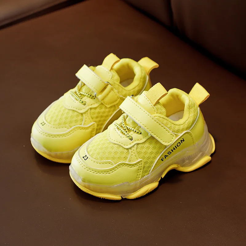 Модные детские кроссовки дышащие для маленьких мальчиков и девочек нескользящая