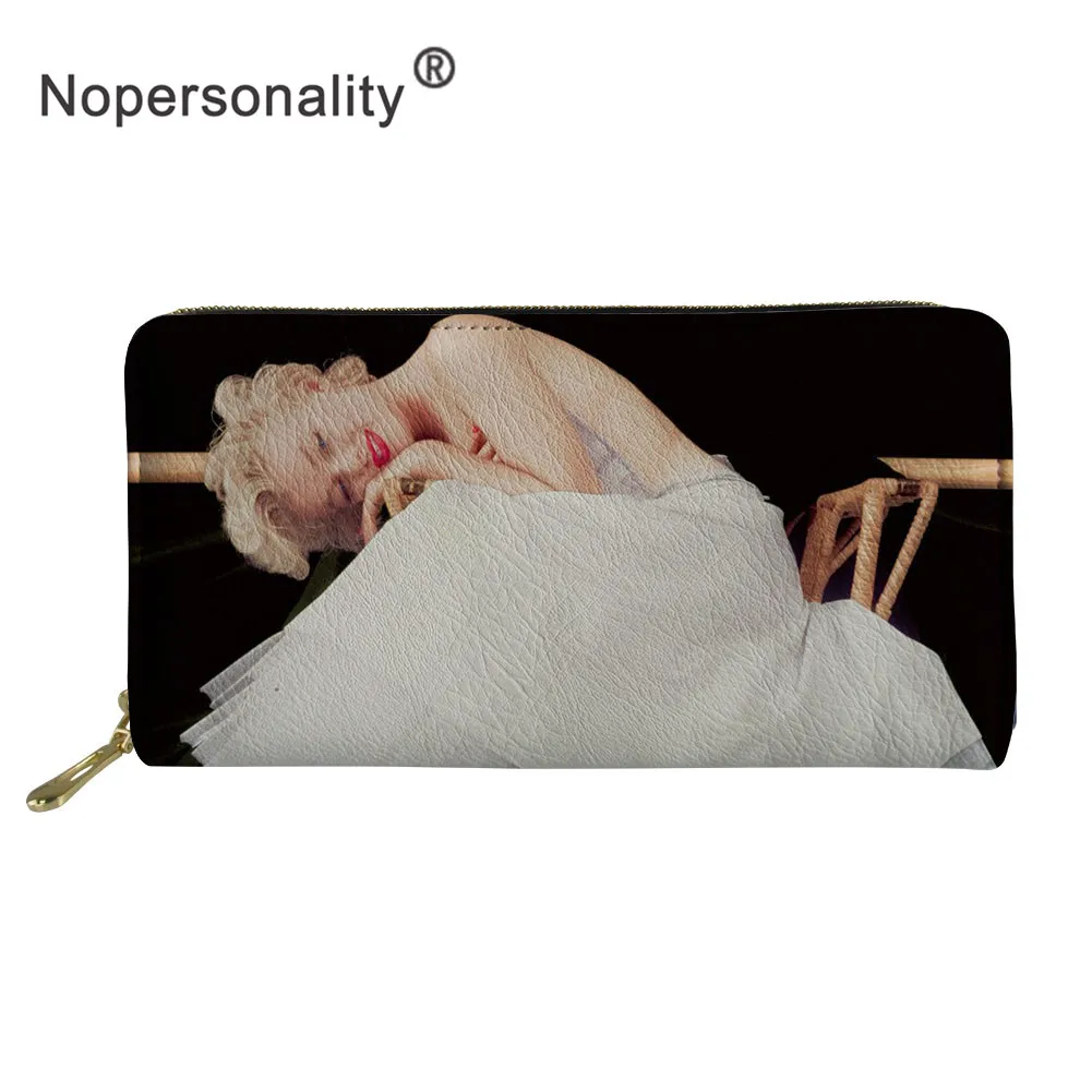 Nopersonality Женский Длинный кошелек клатч кошелек Мэрилин Monoroe простая Мода Монета ID держатель для карт женский телефон сумка кожаный кошелек - Цвет: YY0981Z21