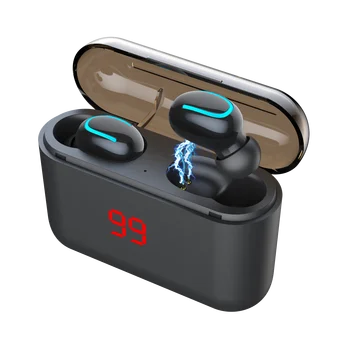 

TWS Bluetooth Wireless Earphone 5.0 Headphones Touch Control Earbuds Waterproof Stereo Music Headset 1500mAh Power Bank HD Mic