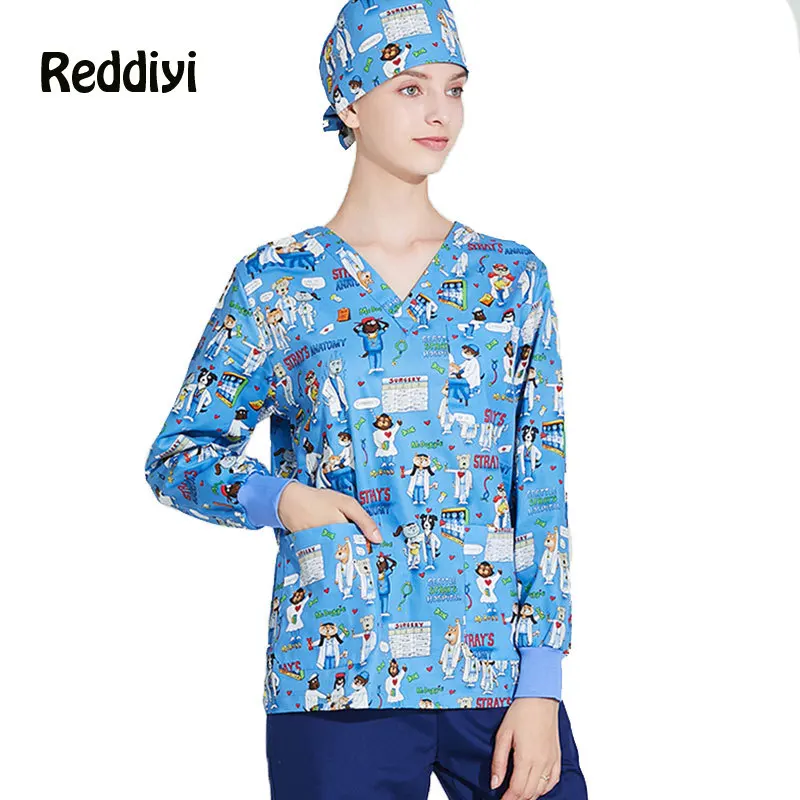 New can withstand high temperature disinfection beauty salon nursing uniform lab uniform pet shop Scrub Work clothes