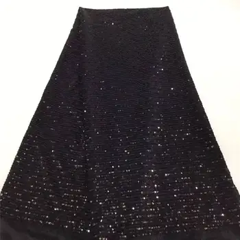 

Latest French Tulle Lace Fabric High Quality Sequins Fabric Embrodiery African Lace Fabric For Nigerian Party Dress 2615b