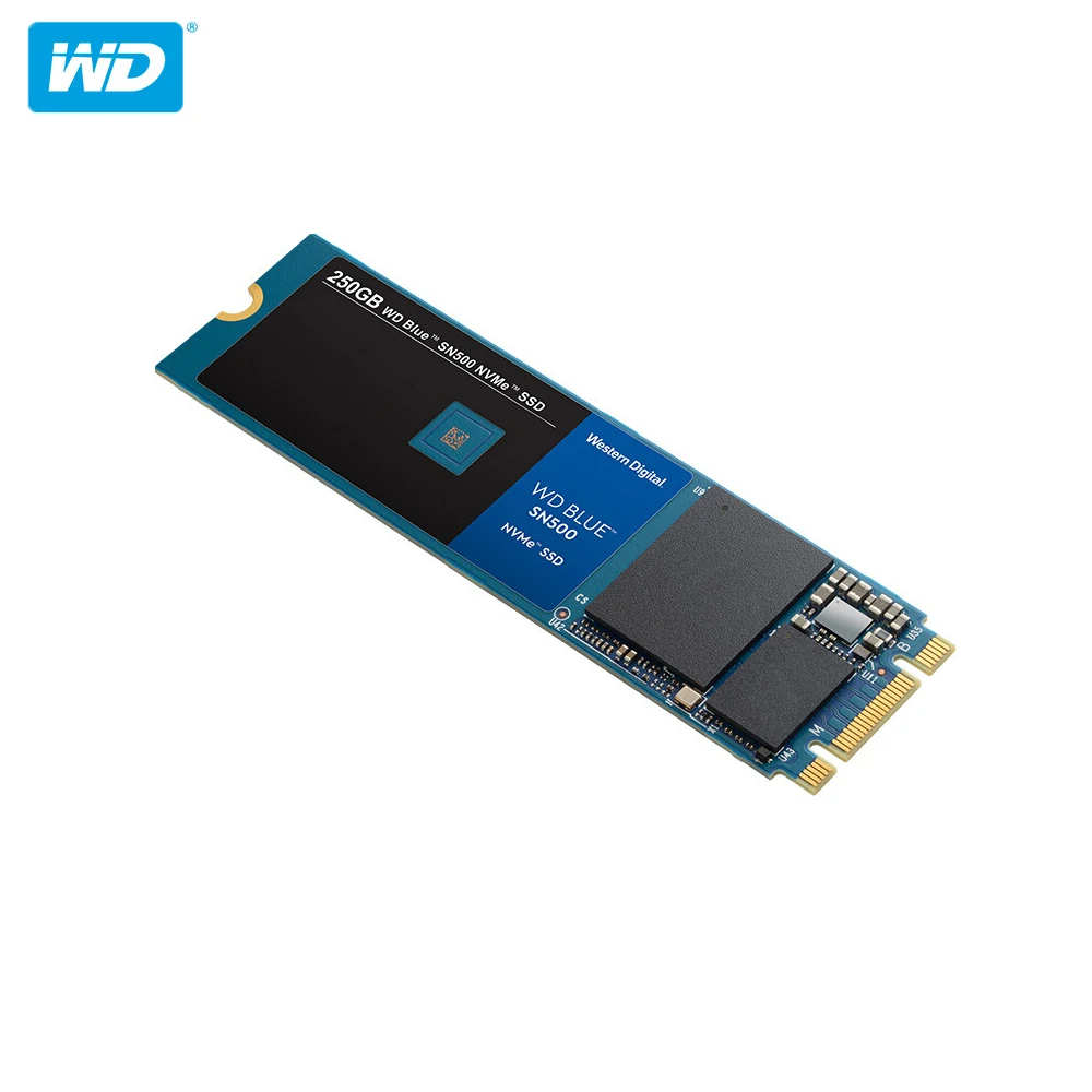 Western Digital Blue SN500 SSD 250 ГБ 500 Гб M.2 2280 NVMe PCIe Gen3* 2 Внутренний твердотельный накопитель для настольного компьютера/ноутбука
