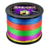 BAKAWA 4 Strands Braided Fishing Wire Line 300M 500M 1000m Japanese Multifilament 100% PE Durable Carp Super Strong New X4 2