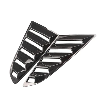 

Carbon Fiber Look Style Rear Quarter Window Louvers Scoops Spoiler Car Side Window Scoop Cover for Mustang 2015 -2017