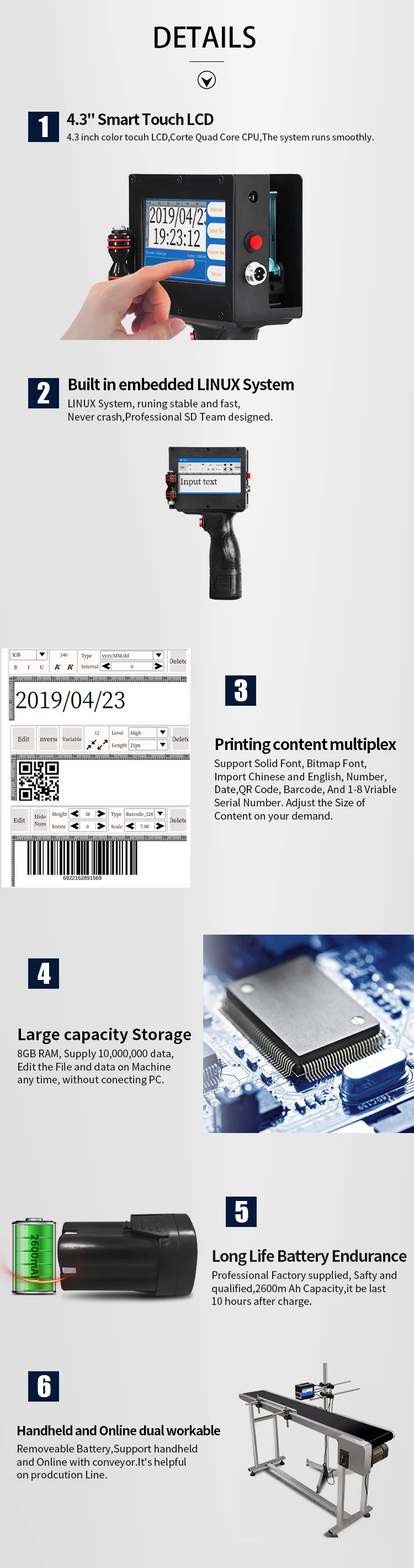 Industry expiry date code bottle inkjet printer large character hand jet printer Portable vertical wall inkjet printer