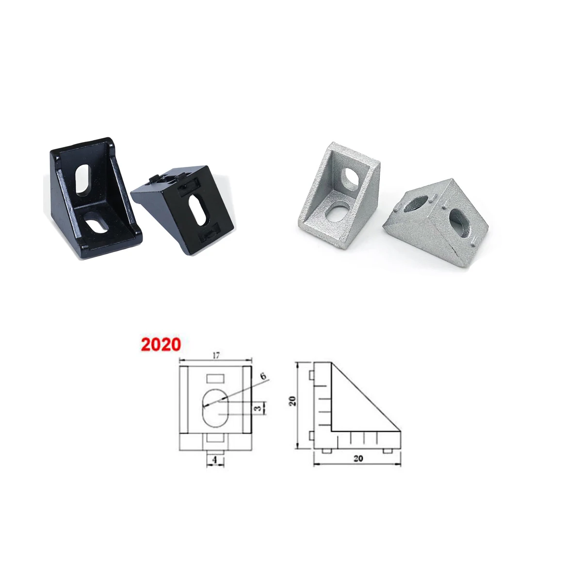 conjunto de conectores perfil aluminio 03