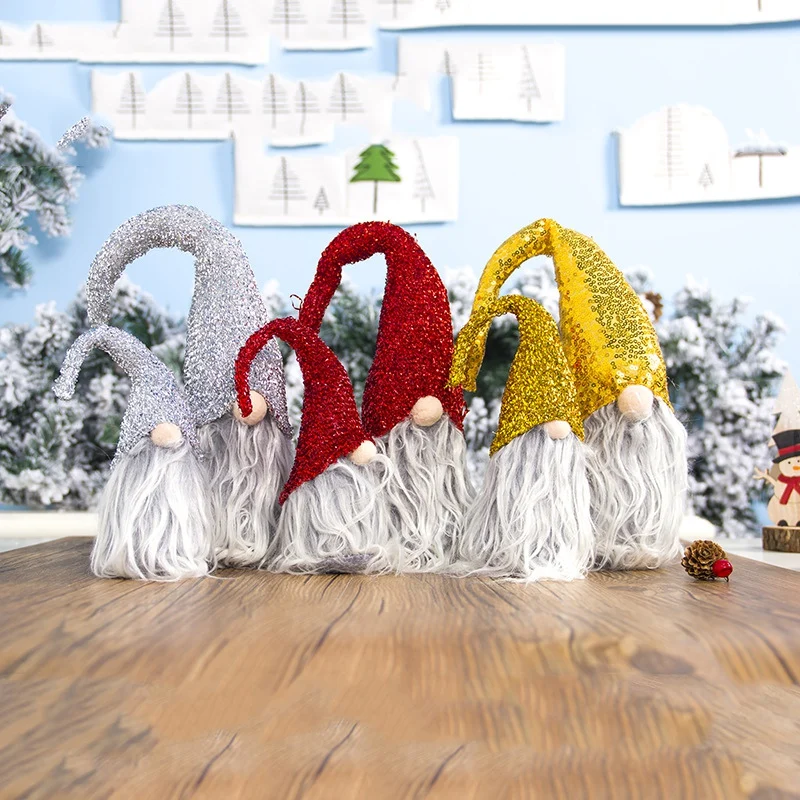 

Merry Christmas Santa Claus Doll Ornaments Christmas Party Hanging Decorations Plush Doll Xmas Tree Pendants Festival Gifts