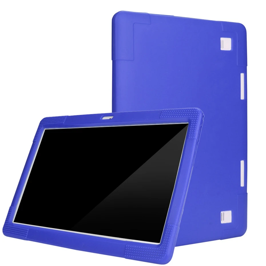 10," Универсальный мягкий силиконовый чехол для 10 10,1 дюймов Android Tablet PC противоударный сплошной цвет задняя крышка защитный чехол