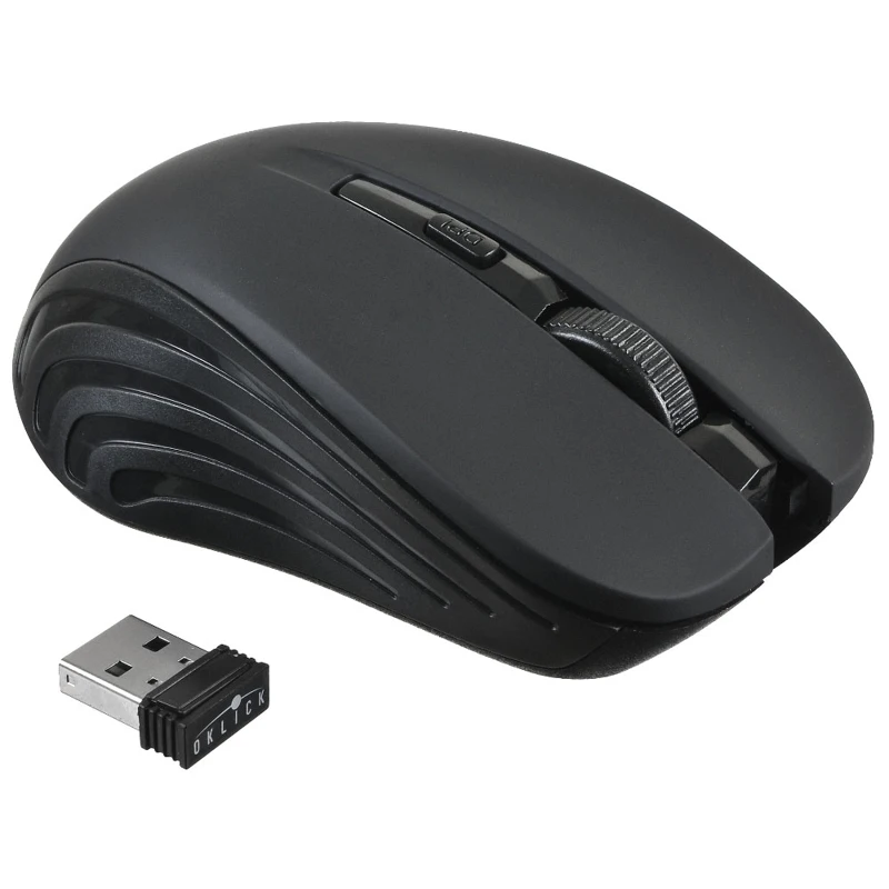 Мышь Oklick 545MW черный/черный оптическая(1600dpi) беспроводная USB(3but