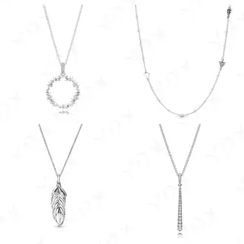 

YDX 925 Sterling Silver Simple Elegance Charm Pendant Necklace Dainty Jewelry For Women Lady Valentine