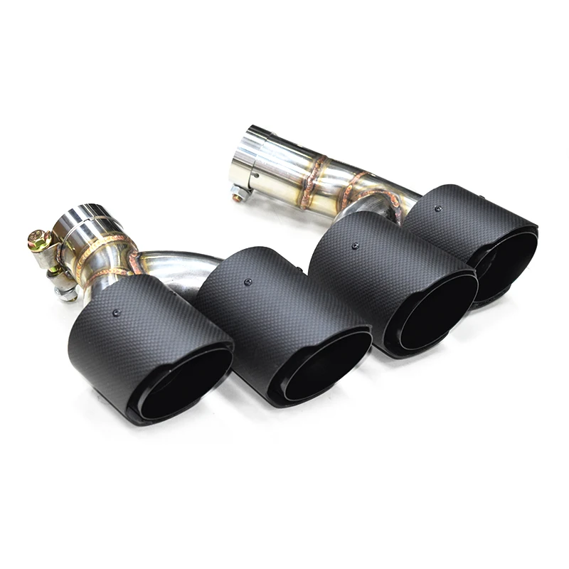 1 Pair Black Stainless Steel Car Exhaust Tip For BMW G22 430i 425i 2021