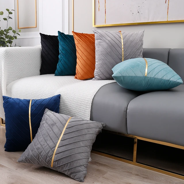 Luxury Velvet Pillow Covers Super Soft Decorative Square Throw Cushion Case  Sofa Couch Bedroom Car Decor French Country Road - AliExpress