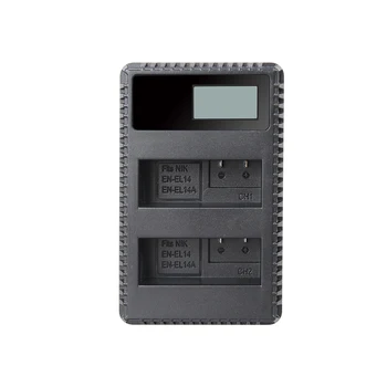 

EN-EL14Rapid Dual LCD Charger for Nikon EN-EL14 Nikon EN-EL14a and Nikon Coolpix P7800 P7700 P7100 P7000 Nikon Df Nikon D5600 D5