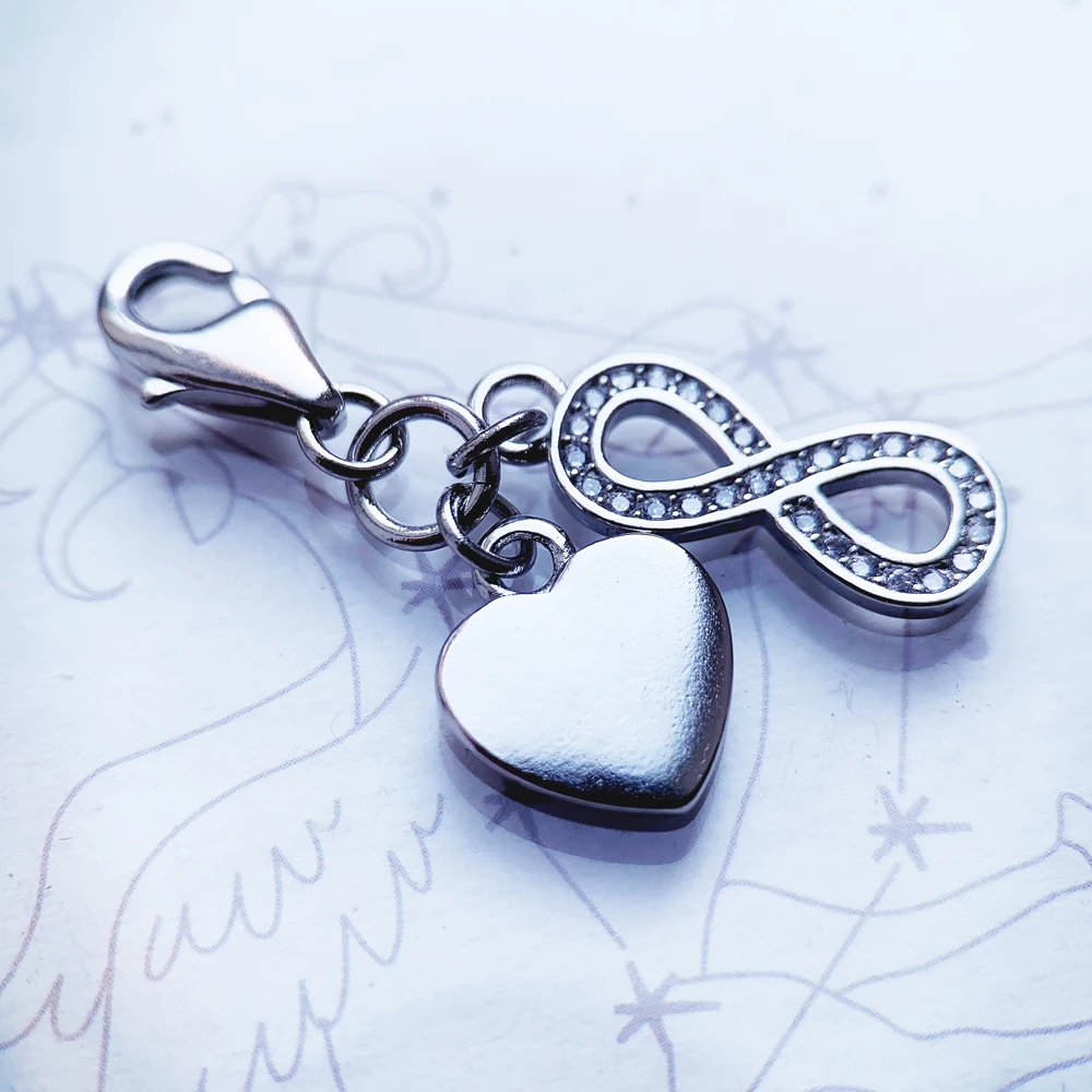 Heart With Infinity Charm Pendants For Women Eternal Love 925
