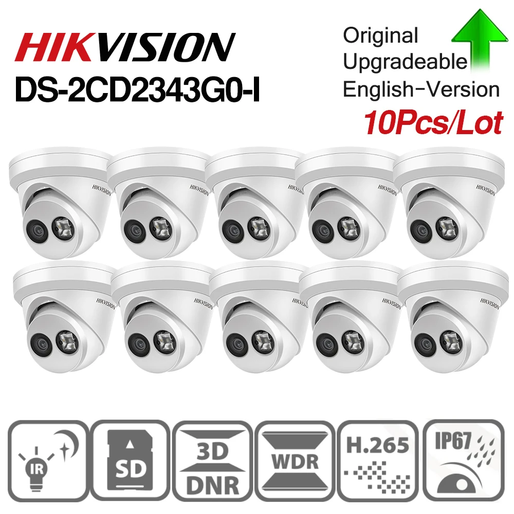 Оригинальная ip камера Hikvision купольная Водонепроницаемая видеонаблюдения 4 МП со