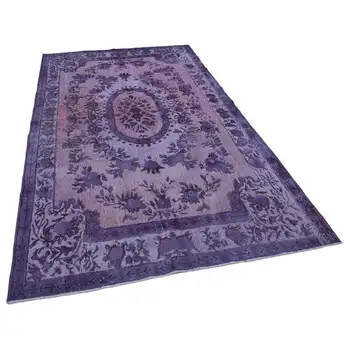

177x298 Cm Purple Handmade Over Dyed Rug-6x10 Ft