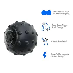 Заряжаемый Вибрационный Массажный мяч, электрический ролик для фитнеса, облегчающий тренировку, оборудование для тренажерного зала