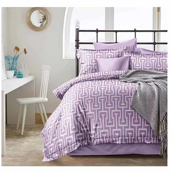 

Thumbedding King Size Bedding Set Purple Pattern Classic Fashionable Duvet Cover Queen Twin Full Single Double Soft Bed Set
