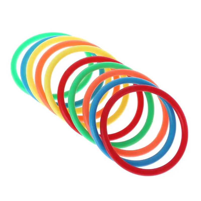 10 Pcs Plastic Toss Rings Throw Carnival Backyard Park Games Kids Intelligence Development Educational Exercise Toy 15