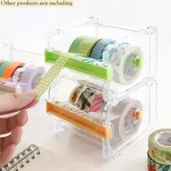 Coupe ruban en plastique Abs, distributeur de bandes Washi, articles de papeterie, coupe ruban, bureau, petit rangement Z2u3 