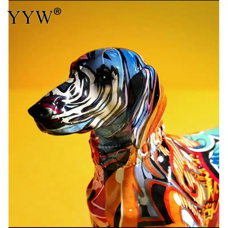 1 Pc樹脂カラフルなダックスフント犬シンプルでモダンなクリエイティブの装飾ワインキャビネットオフィスデスクトップの装飾品工芸品 フィギュア ミニチュア Aliexpress