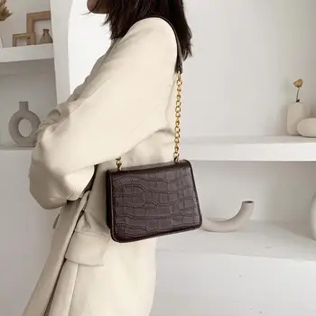 

Mini Stone Pattern Crossbody Bags For Women 2020 PU Leather Purses and Handbags Designer Ladies Shoulder Messenger Bag New