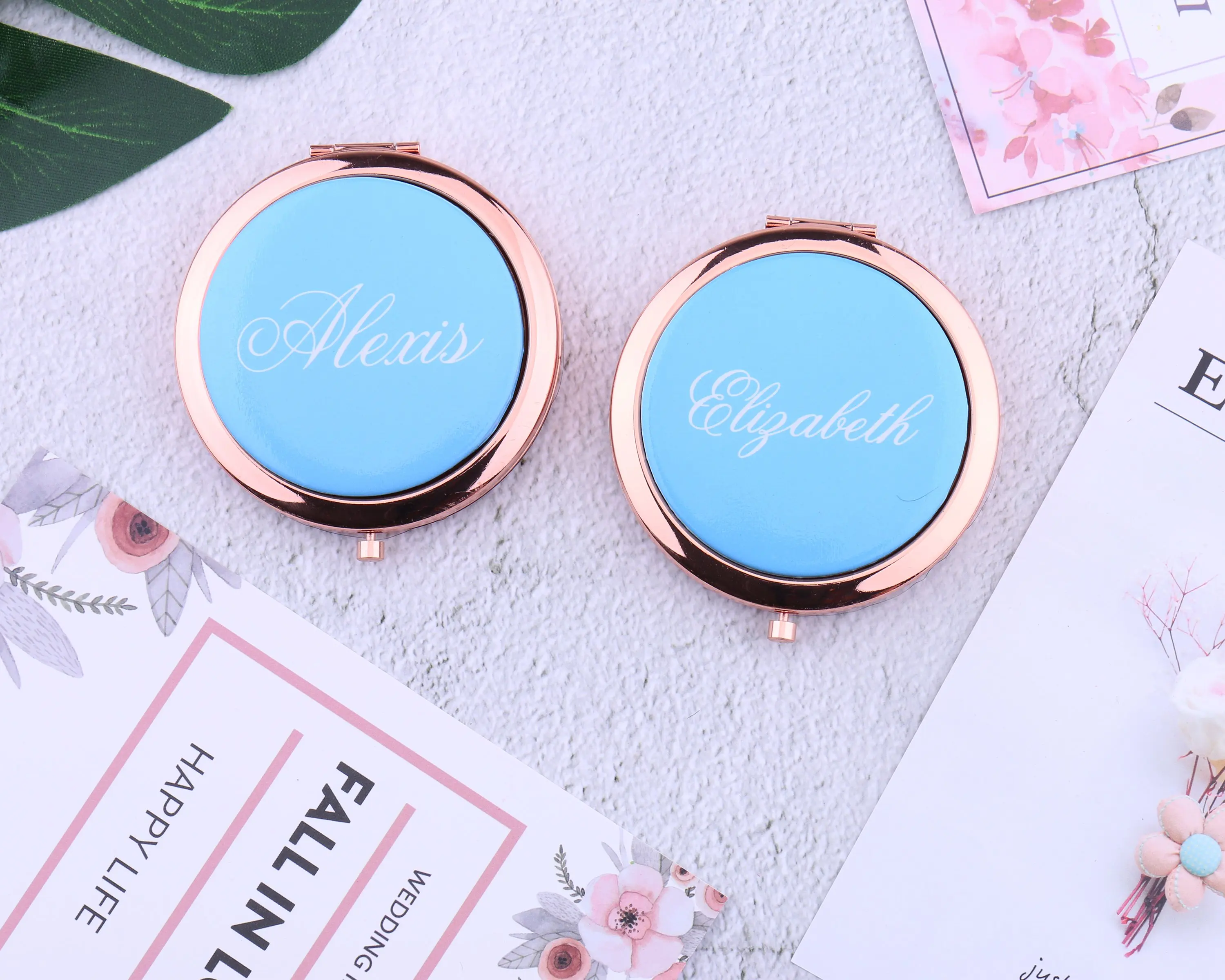 Персонализированный компактный зеркальный подарок для девичника вечерние